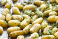 Roasted Fingerlings with Zesty Lemon Kale Pesto