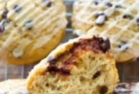 Cinnamon Roll Surprise Chocolate Chip Muffins