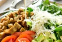 Bright Avocado Spinach Caesar with Tangy Buttermilk Dressing