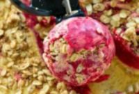 Golden Peach Crumble & Raspberry Ripple Ice Cream