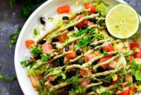 Zesty Chipotle Chicken Bowls with Avocado Crema