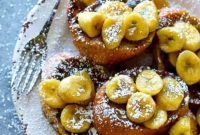 Chai-Infused French Toast, Crowned with Golden Banana Caramel