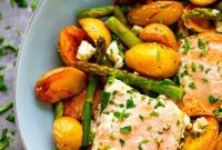 One-Pan Greek Salmon and Roasted Potatoes