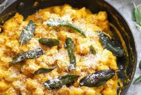 Golden Pumpkin Gnocchi with Asiago Sage Cream