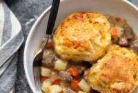Savory Steak Pie with Cheddar Biscuit Crust
