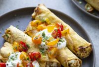 Crispy Air Fryer Green Chile Chicken Taquitos