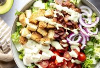 Creamy Avocado Ranch BLT Salad