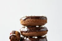 Fudgy Baked Chocolate Cake Donuts
