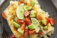 One-Skillet Green Chile Chicken Enchiladas