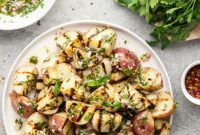 Grilled Red Potatoes with Chimichurri