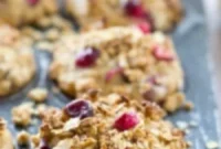 Spiced Eggnog Cranberry Crumb Muffins