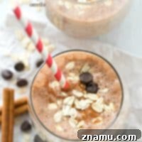 Cinnamon Swirl Chocolate Chip Oat Smoothie 11 Cinnamon Roll Chocolate Chip Oatmeal Smoothie