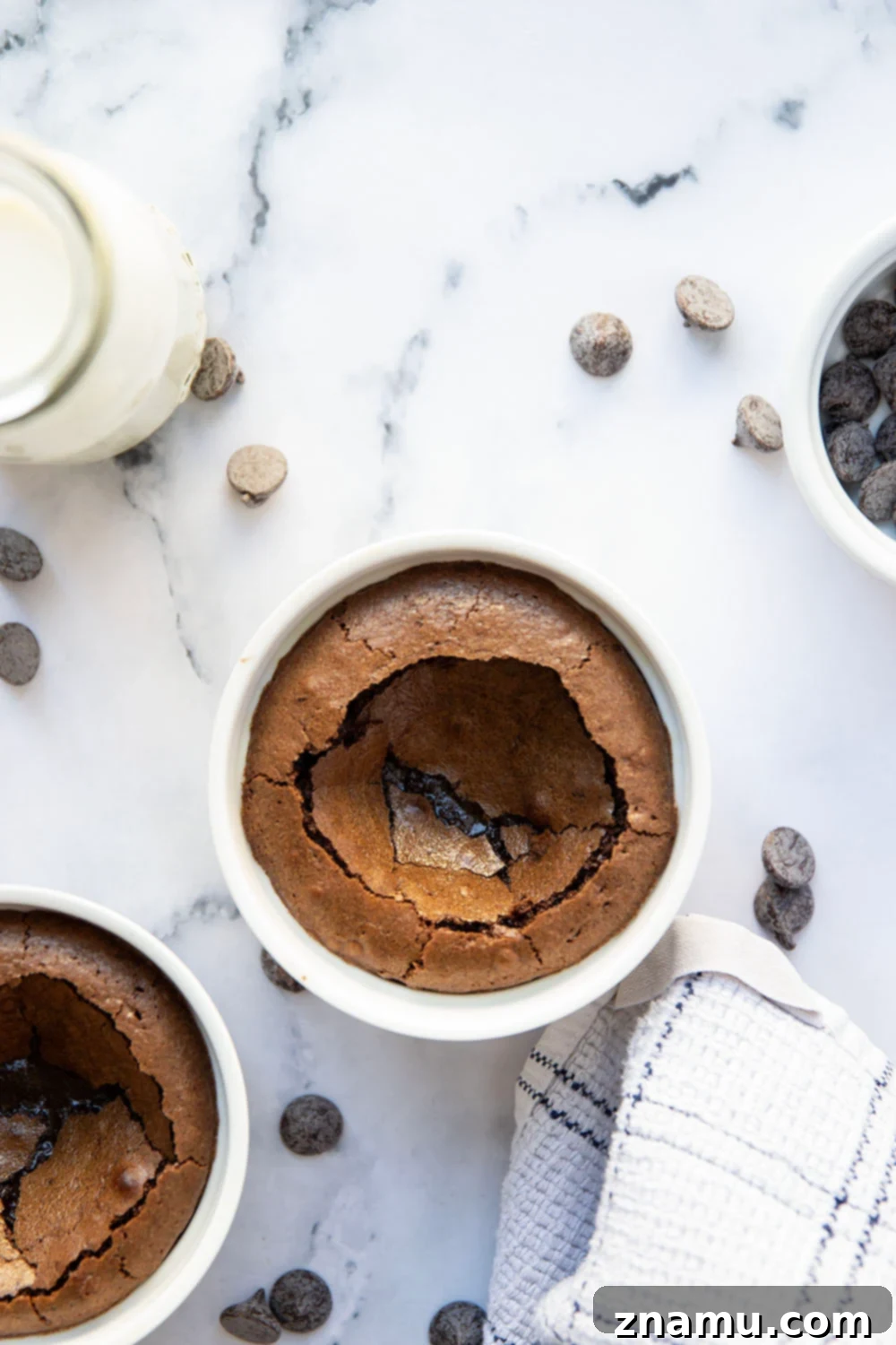 Decadent Mini Deep-Dish Brownies 3 These mini deep dish brownies bake up perfectly fudgy and are incredible served warm with a scoop of vanilla ice cream in the center! Perfect for a romantic dessert for two.