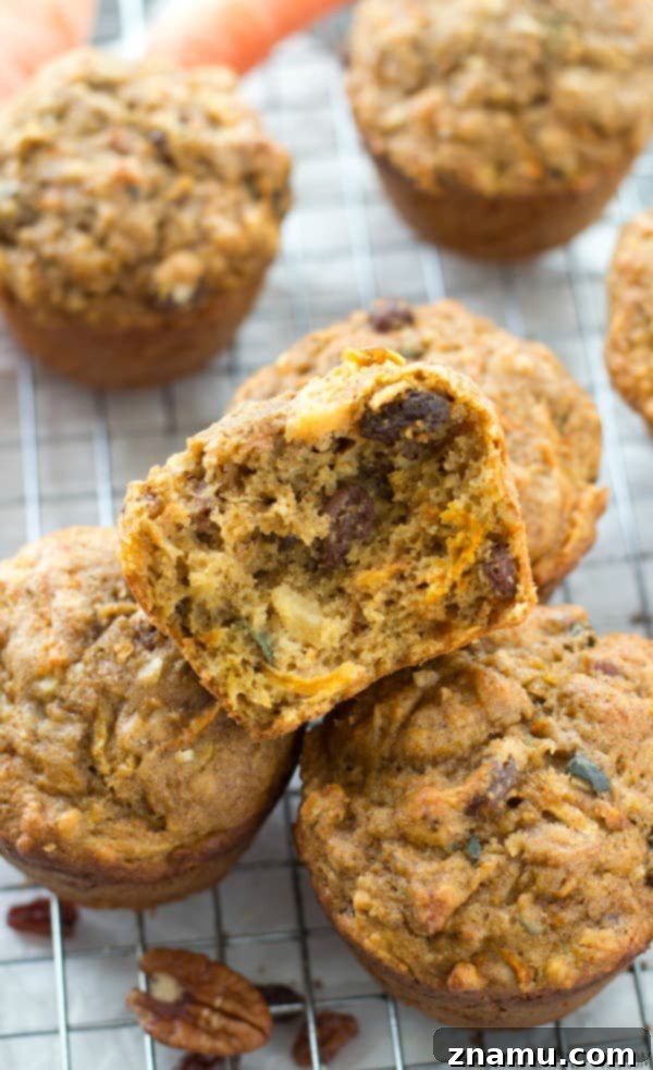 Morning Glory Muffin Perfection 5 Super-soft inside and loaded with all kinds of healthy goodness, these classic morning glory muffins are the best way to wake up! @WholeHeavenly