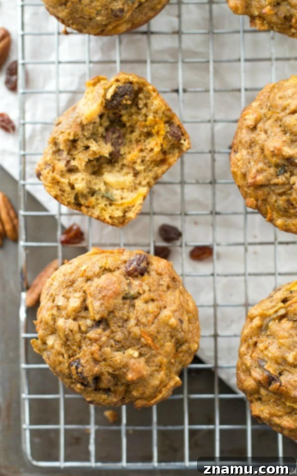 Morning Glory Muffin Perfection 7 Super-soft inside and loaded with all kinds of healthy goodness, these classic morning glory muffins are the best way to wake up! @WholeHeavenly