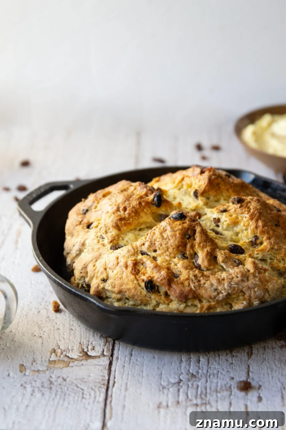 Sunshine Orange Irish Soda Bread with Cream Cheese 4 Ingredients for Irish soda bread laid out on a kitchen counter, highlighting freshness and simplicity.