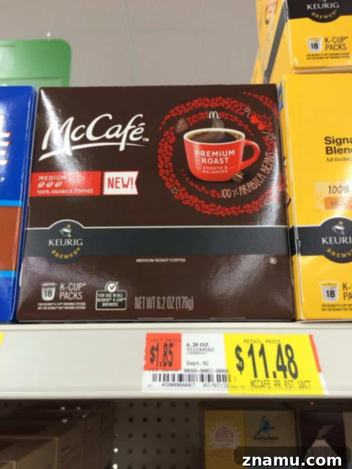Mocha French Toast with Sun-Kissed Strawberry Compote 5 Kraft McCafe Coffee in a vibrant bag, ready for brewing