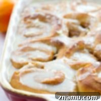 Wake Up to Zesty Orange Cinnamon Swirls with Creamy Glaze 2 Overnight Orange Cinnamon Rolls with Cream Cheese Icing