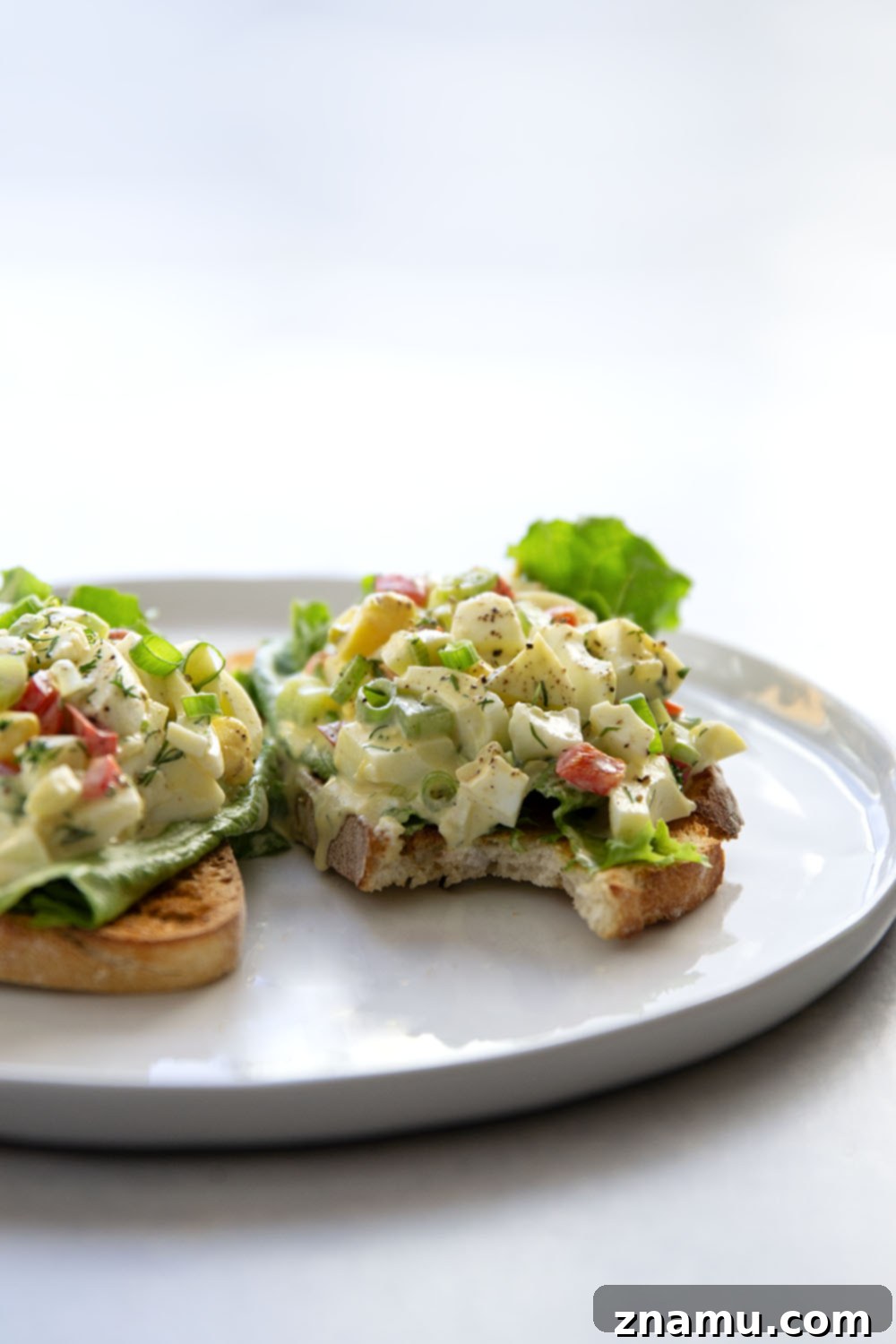 The Quintessential Egg Salad 6 Perfectly creamy and loaded with crunchy celery and lots of fresh dill, this classic egg salad is quick to make and the best egg salad recipe to have up your sleeve!