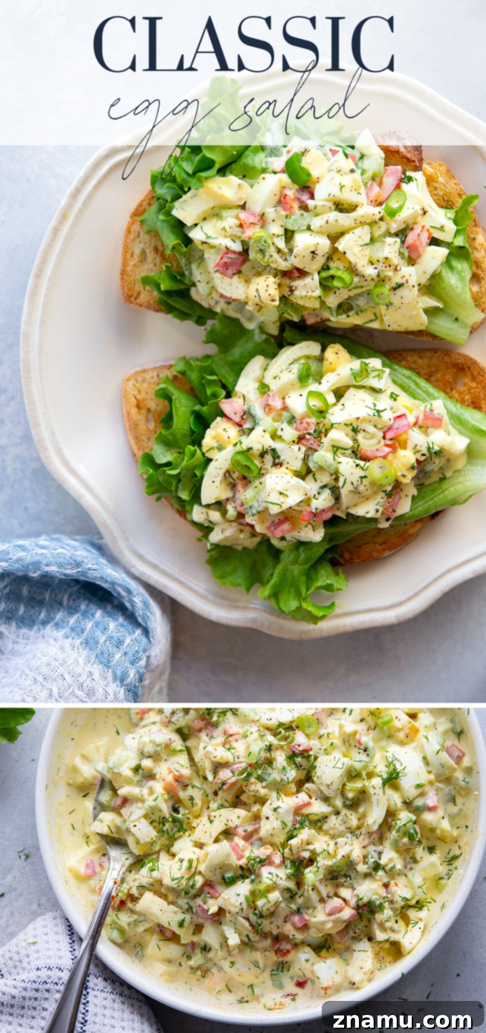 The Quintessential Egg Salad 7 Perfectly creamy and loaded with crunchy celery and lots of fresh dill, this classic egg salad is quick to make and the best egg salad recipe to have up your sleeve!