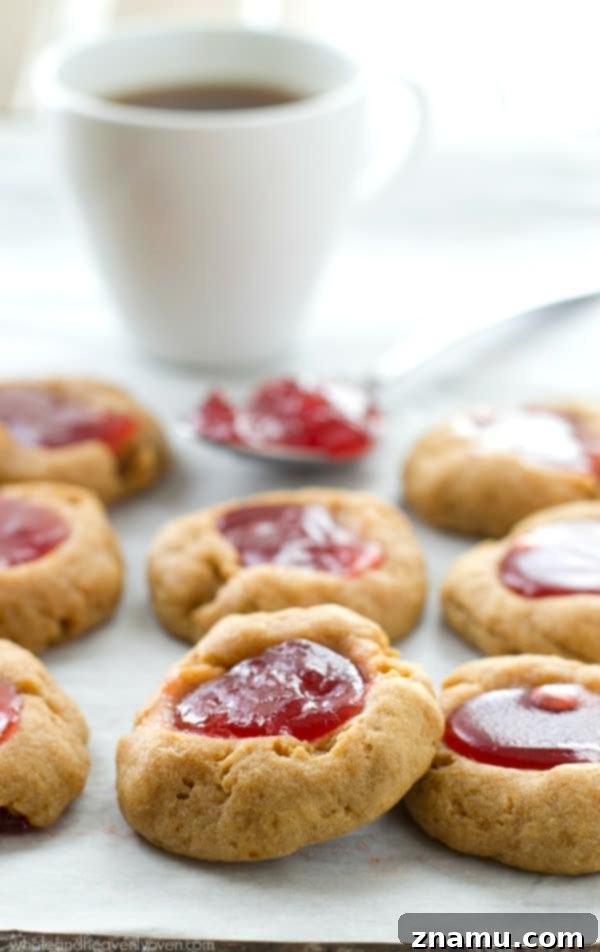 Buttery Shortbread Jam Impressions 5 Ingredients for making jam shortbread thumbprint cookies, including softened butter and various dry ingredients.