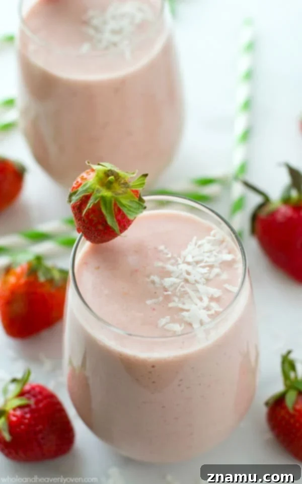This creamy, tropical-loaded smoothie will make you feel like you took a trip to the tropics! It's also a great energy boost thanks to the addition of protein powder! @WholeHeavenly