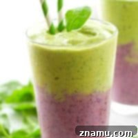Vibrant Berry Green Energy Swirl 9 Layered Mixed Berry Green Power Smoothie