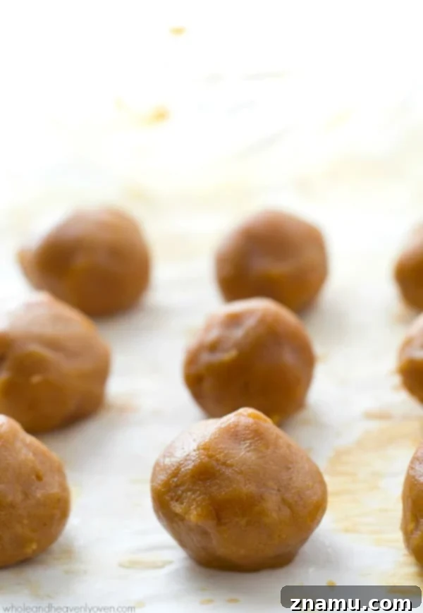 Wholesome Peanut Butter Bliss Balls 5 An array of freshly made Healthy No-Bake Peanut Butter Cup Truffles, showcasing their perfect shape and appealing chocolate topping.