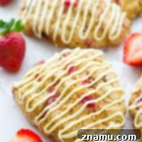White Chocolate Strawberry Cream Scones 9 White Chocolate Strawberry Scones