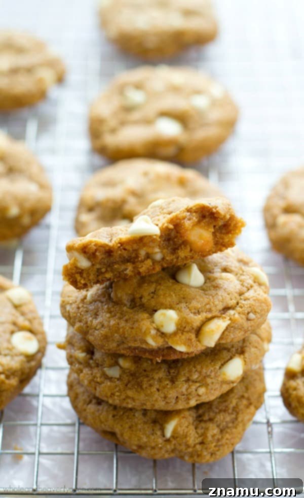 Delicious white chocolate macadamia nut cookies baked with coconut oil