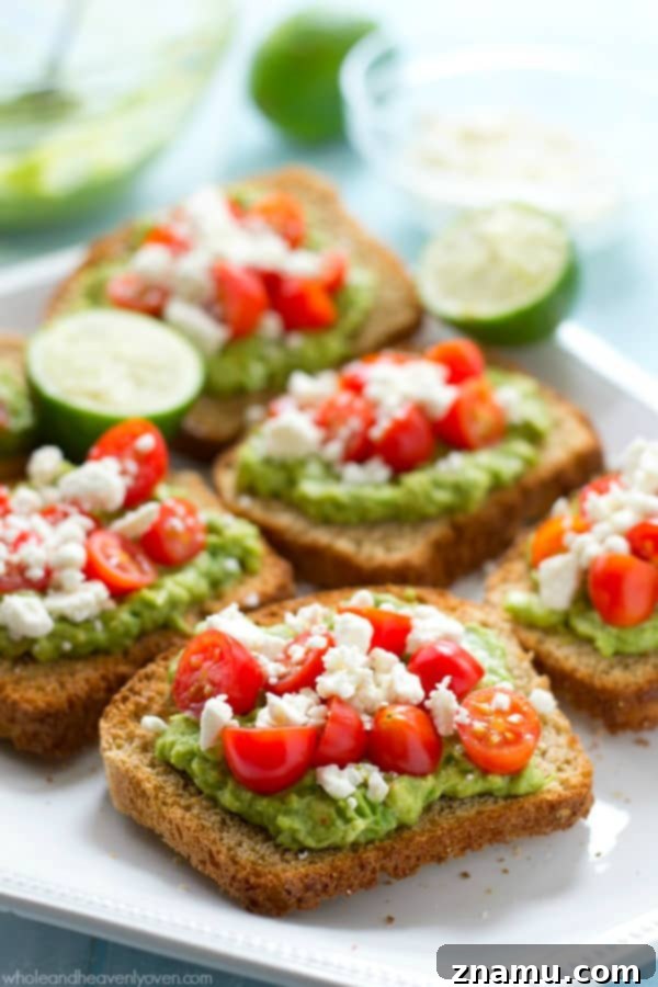 Aegean Avocado Toast with Tomato Pearls 2 This greek-style avocado toast is quick and healthy enough for a filling weekday breakfast, but also fancy enough for any weekend brunch.---You'll never go back to regular old toast again! @WholeHeavenly