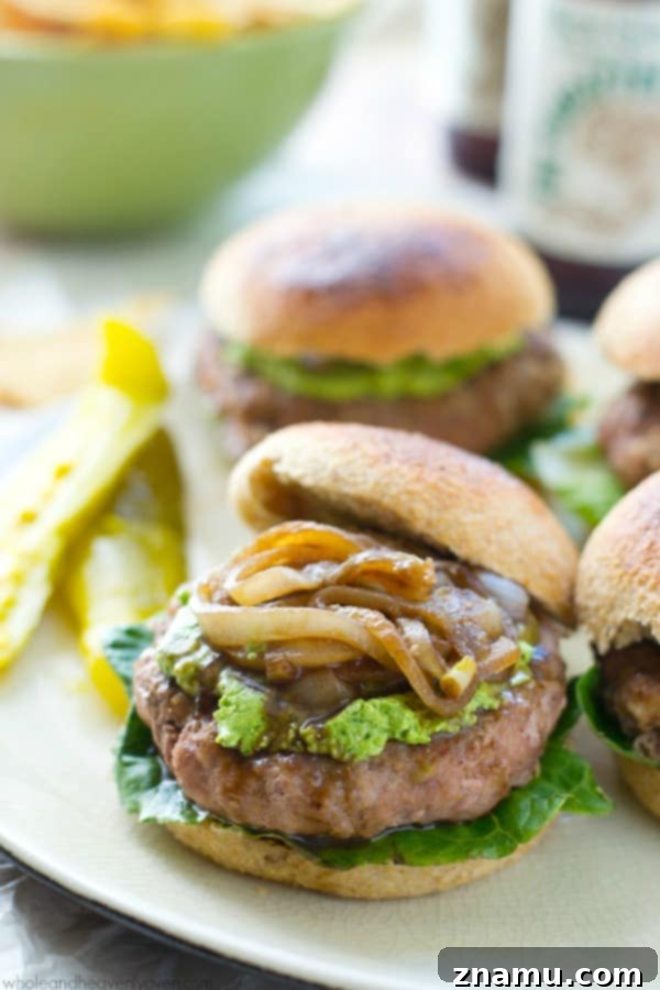 Turkey Burgers with Creamy Feta Spinach and Balsamic Glazed Onions 5 Make summer unforgettable with these ultimate juicy turkey burgers.