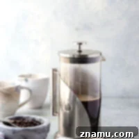 Learn how to make the best cup of French press coffee with this simple step-by-step guide! Perfect for a single-serve coffee and an easy part of your morning routine.