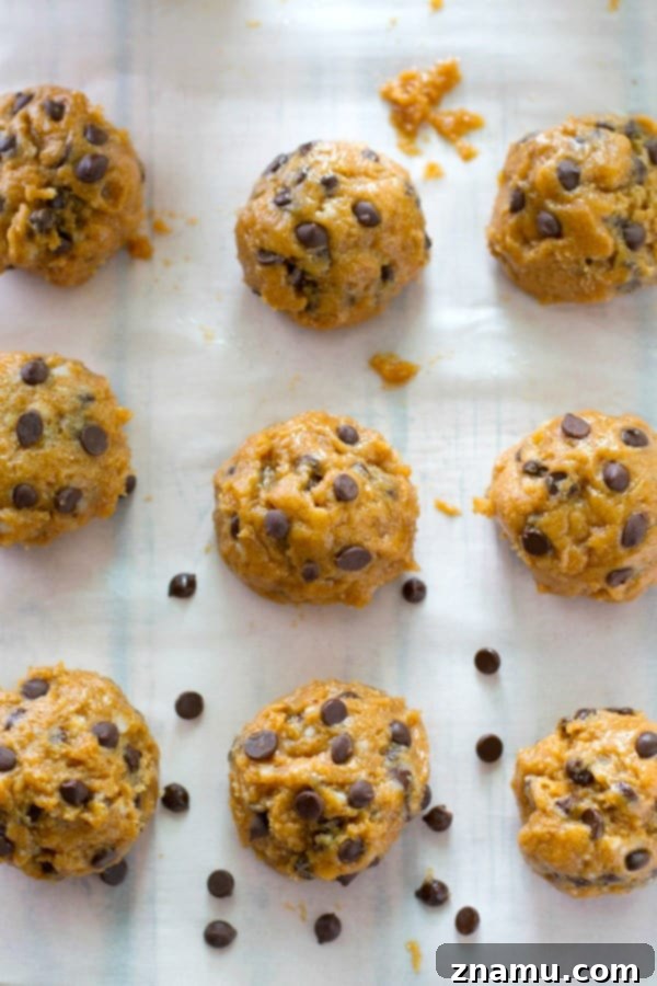Effortless Almond Butter Cookie Dough Bites 5 You won't be able to resist having 2 or 3 of these addicting chocolate-loaded cookie dough bites especially when it's hot outside! They whip up in minutes, so stock your freezer. @WholeHeavenly