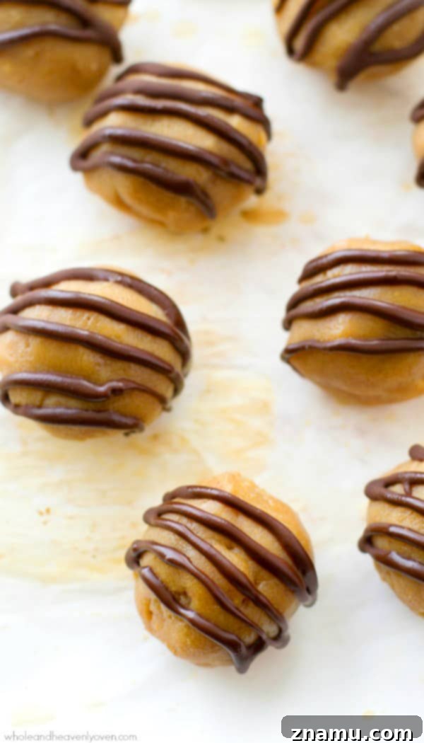 Effortless Almond Butter Cookie Dough Bites 8 These addicting truffles taste exactly like a peanut butter cup and candy-lovers will never guess that they're made healthy with only 6 ingredients in less than 20 minutes!