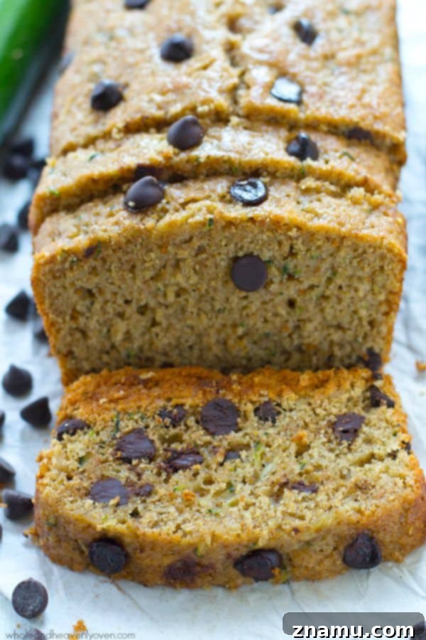 Nourishing Dark Chocolate Chip Zucchini Bread 7 Cooling Rack with Two Loaves of Zucchini Bread