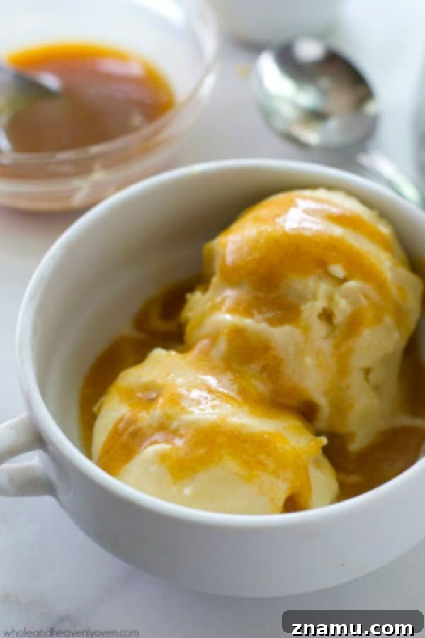 Molten Salted Caramel Espresso Affogato 3 Lots of homemade salted caramel sauce, strong-brewed espresso and vanilla ice cream come together in this classic Italian dessert. @WholeHeavenly