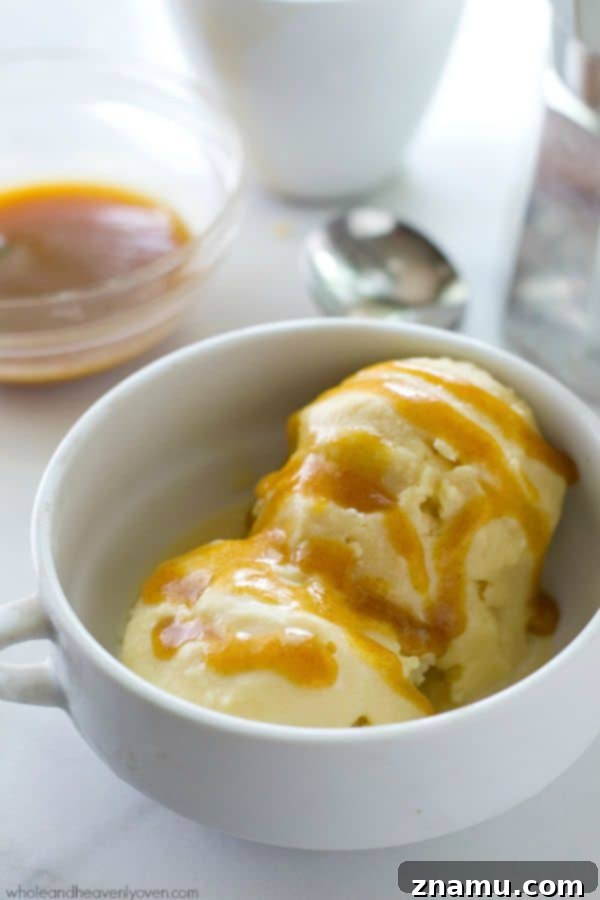Molten Salted Caramel Espresso Affogato 4 Lots of homemade salted caramel sauce, strong-brewed espresso and vanilla ice cream come together in this classic Italian dessert. @WholeHeavenly
