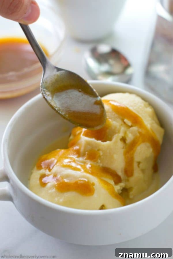 Molten Salted Caramel Espresso Affogato 7 Lots of homemade salted caramel sauce, strong-brewed espresso and vanilla ice cream come together in this classic Italian dessert. @WholeHeavenly