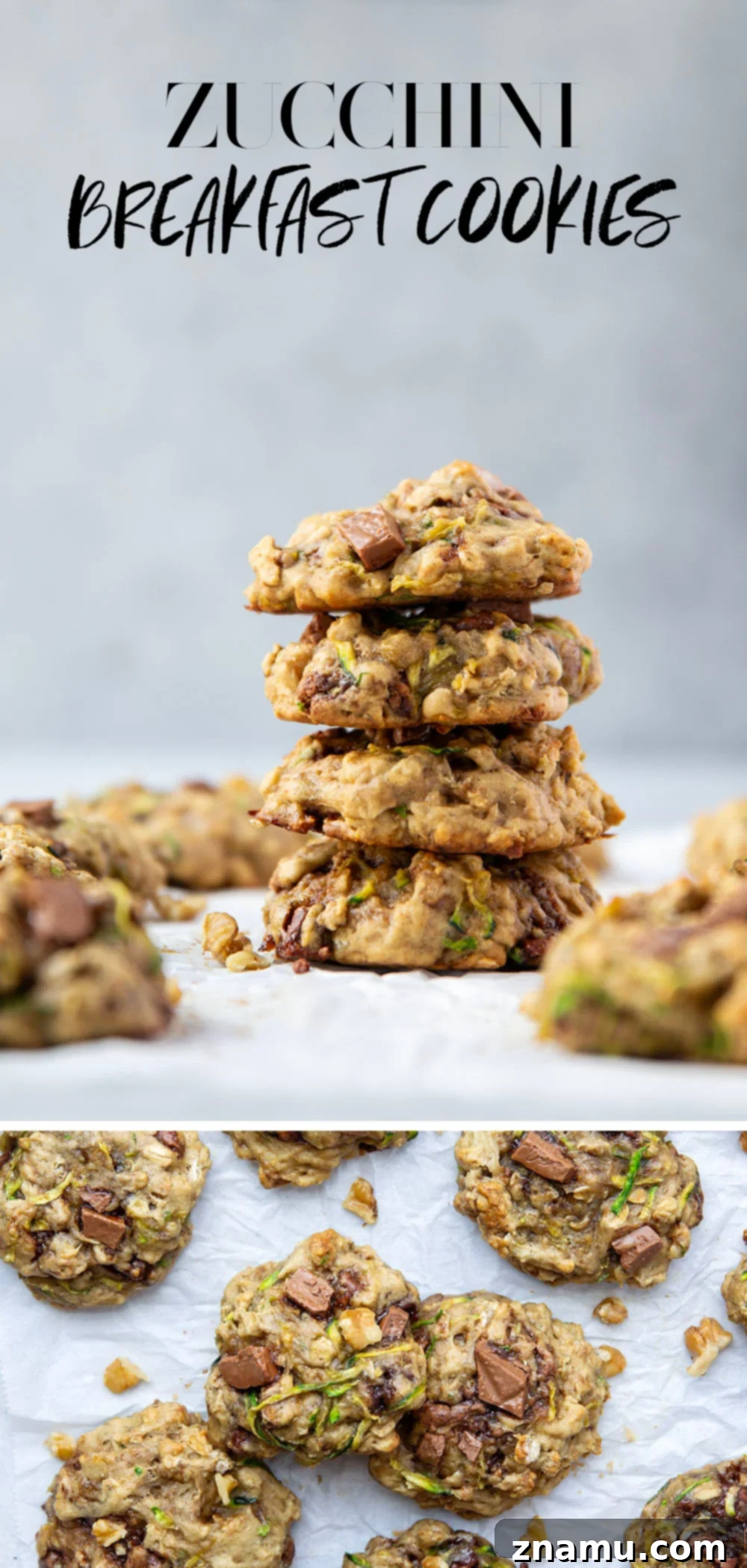 Wholesome Zucchini Breakfast Cookies 7 A large batch of Zucchini Breakfast Cookies cooling on a rack, ready to be enjoyed.