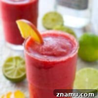 Frozen Raspberry Peach Cocktail Bliss 10 Finished Raspberry Peach Cocktail Slushie