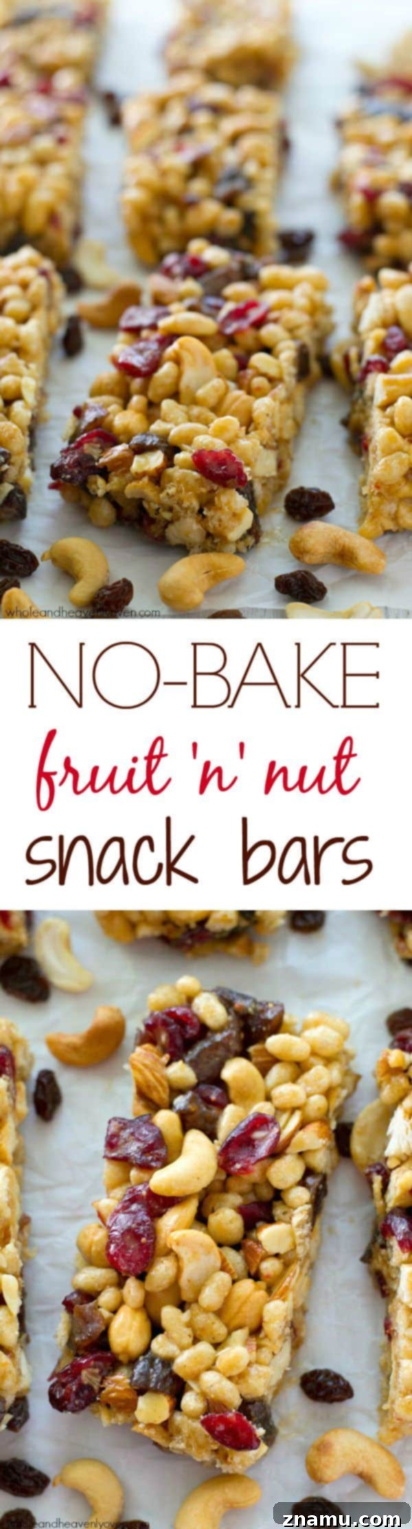 No-Bake Fruit and Nut Power Bars 7 A full pan of freshly made no-bake fruit and nut bars, neatly sliced into individual portions and ready to be enjoyed.