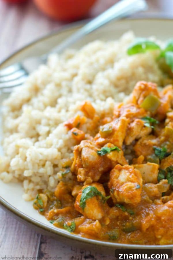 Signature Restaurant Chicken Tikka Masala 7 Chicken thighs are marinated in a flavorful, spiced yogurt marinade, then grilled and thrown into an incredible made-from-scratch tikki masala tomato sauce.---Serve with rice for a winner weeknight dinner! @WholeHeavenly