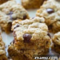 Oatmeal Chocolate Chip Cookie Bars 9 Oatmeal Chocolate Chip Cookie Snack Bars