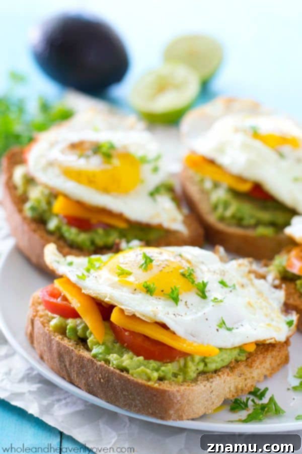 Cali Egg Avocado Toast 2 A beautifully plated California-Style Fried Egg Avocado Toast, showcasing vibrant green avocado, colorful vegetables, and a sunny-side-up egg, ready for a healthy and satisfying breakfast.