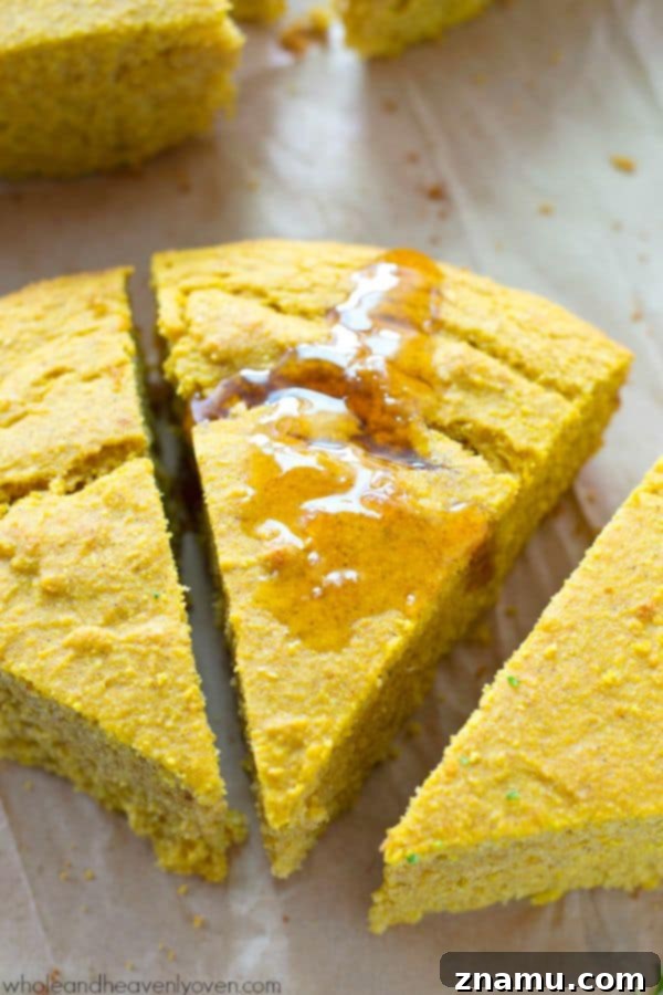 Golden Pumpkin Spice Cornbread Wedges 8 Plenty of fall spices and pumpkin collide in these extra-soft pumpkin spiced cornbread wedges that go perfectly with a bowl of hot chili! @WholeHeavenly
