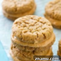 Thumbnail of a finished peanut butter sandwich cookie, showcasing its delicious appearance.