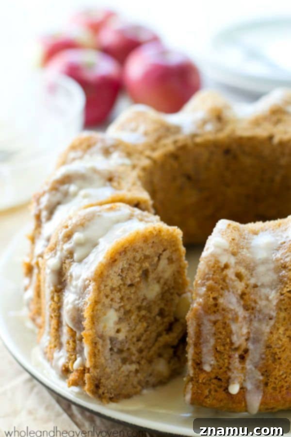 Apple Orchard Bundt with Sweet Glaze 2 Moist Glazed Apple Bundt Cake with Autumn Flavors