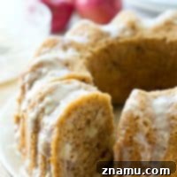 Apple Orchard Bundt with Sweet Glaze 10 Drizzled with tons of glaze and incredibly soft and filled with soft apple chunks inside, this stunning bundt cake will impress everyone you serve it to!