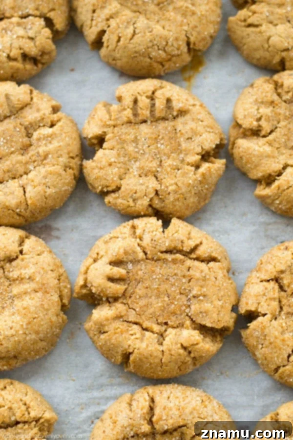 Unbelievably soft and chewy browned butter peanut butter sugar cookies, loaded with rich flavor.